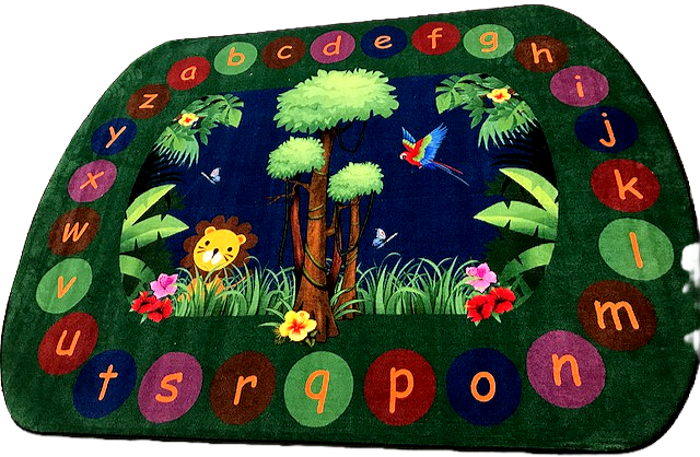 Wild About Learning Educational Classroom Rug