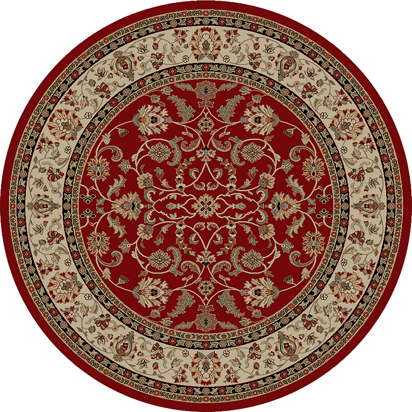 Classic Claret Keshan Area Rug HT7910