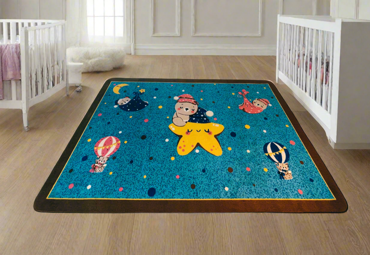 Hush Little Baby Sleeping Bears Classroom Rug