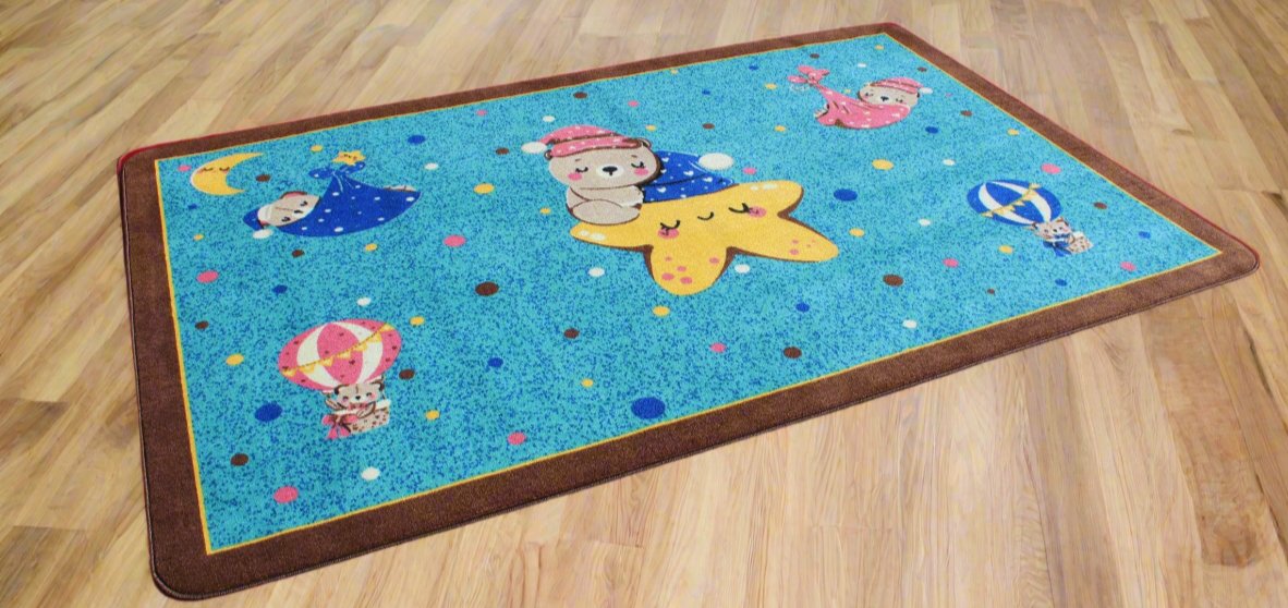 Hush Little Baby Nursery Rhyme Classroom Area Rug 6' x 9'