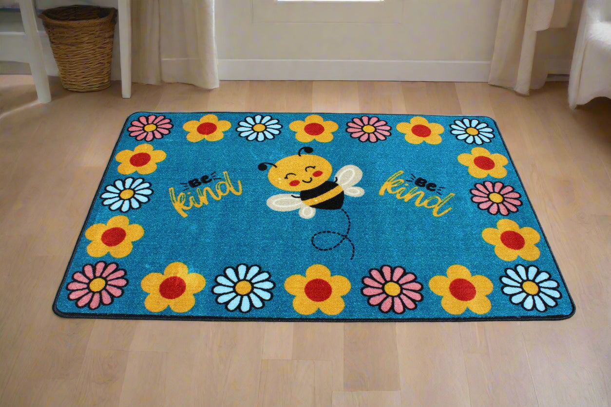 Bee Kind Classroom Area Rug 3'10" x 6'