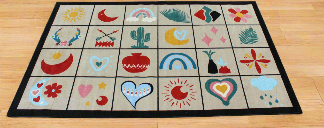 Boho Vibes Seating Classroom Area Rug 7'6" x 12'