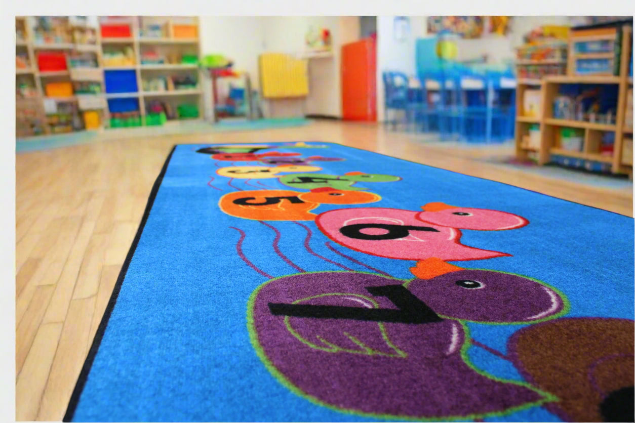 Ducks In A Row Educational Classroom Area Rug 3' x 12' Runner G0231