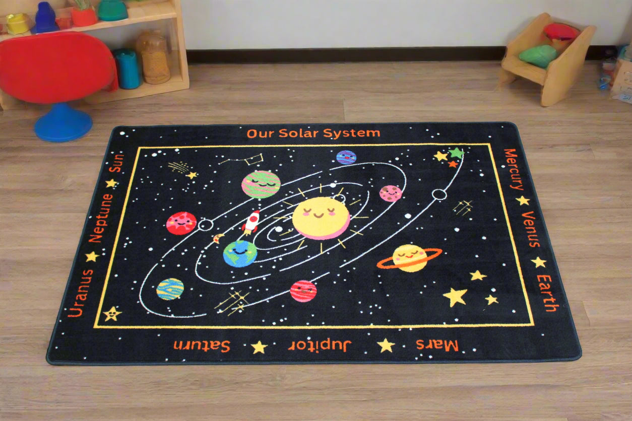 Our Solar System Educational Classroom Area Rug 3'6" x 10' H3029