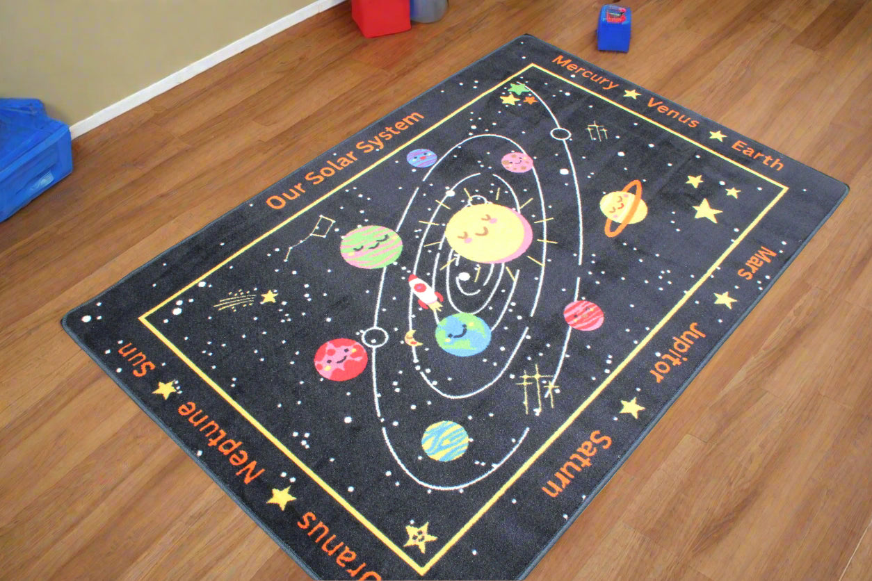 Our Solar System Educational Classroom Area Rug 3'6" x 10' H3029