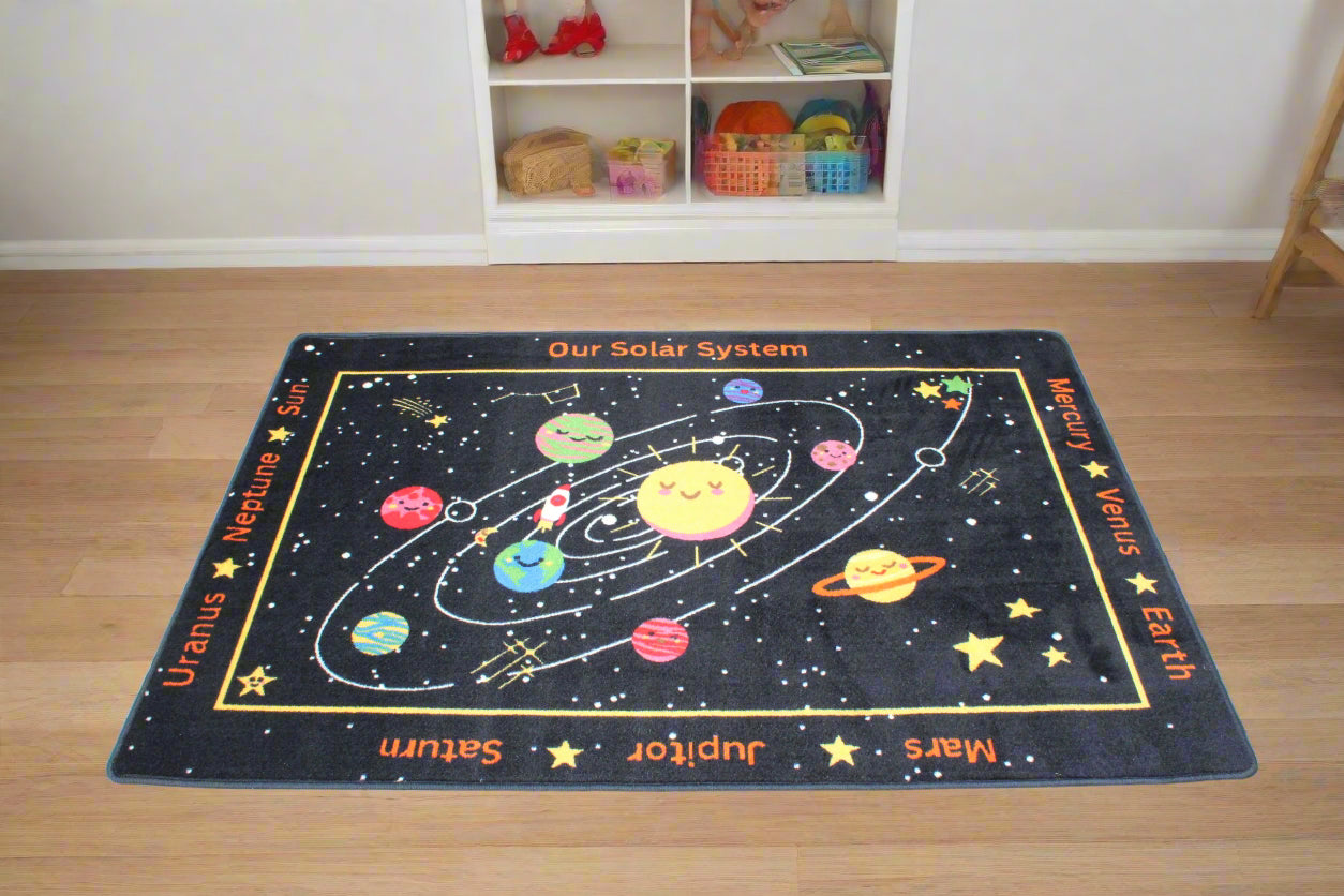 Our Solar System Educational Classroom Area Rug 3'6" x 10' H3029