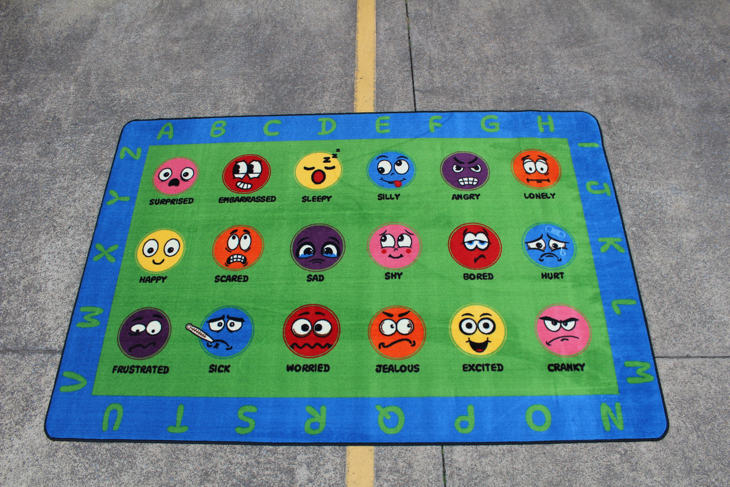 How Are You Feeling Educational Classroom Area Rug 6' x 9' H2665