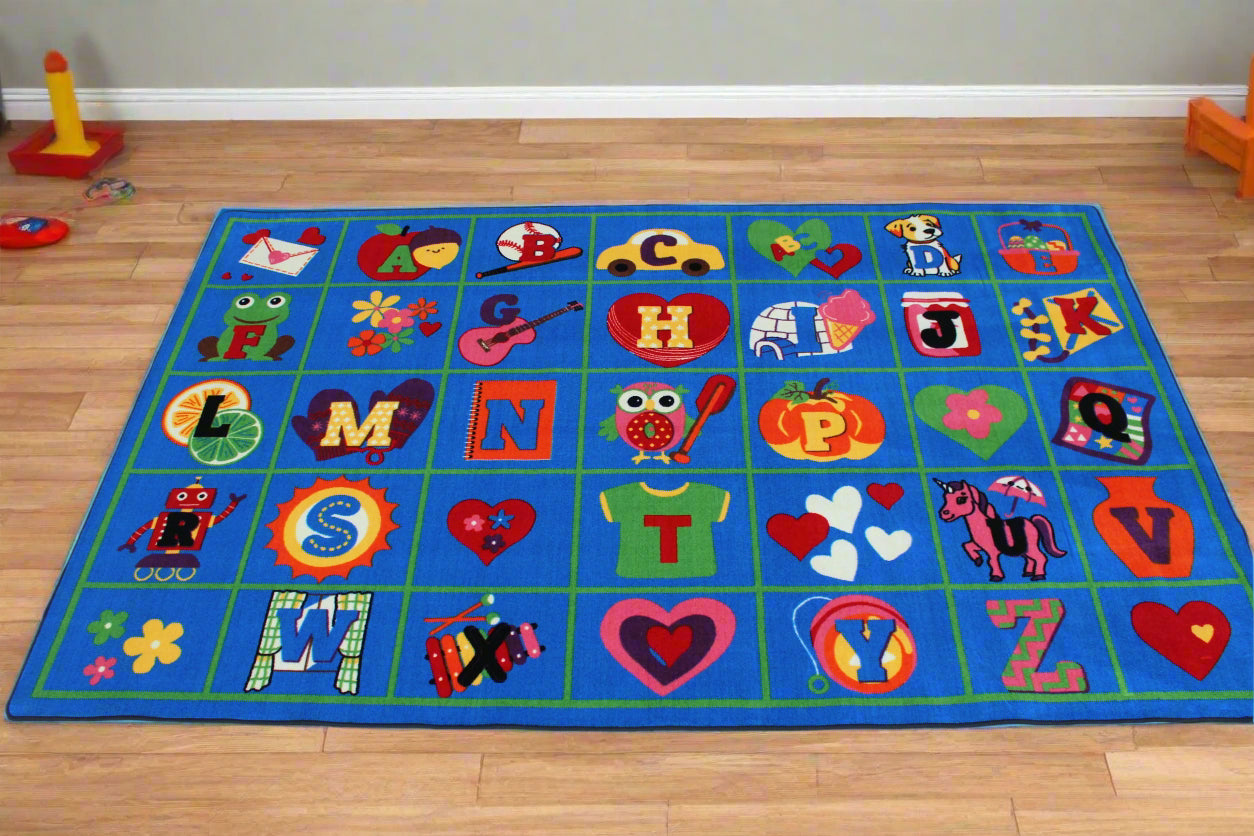 Love Letter's Primary Educational Classroom Area Rug 7'6" x 12' H2678