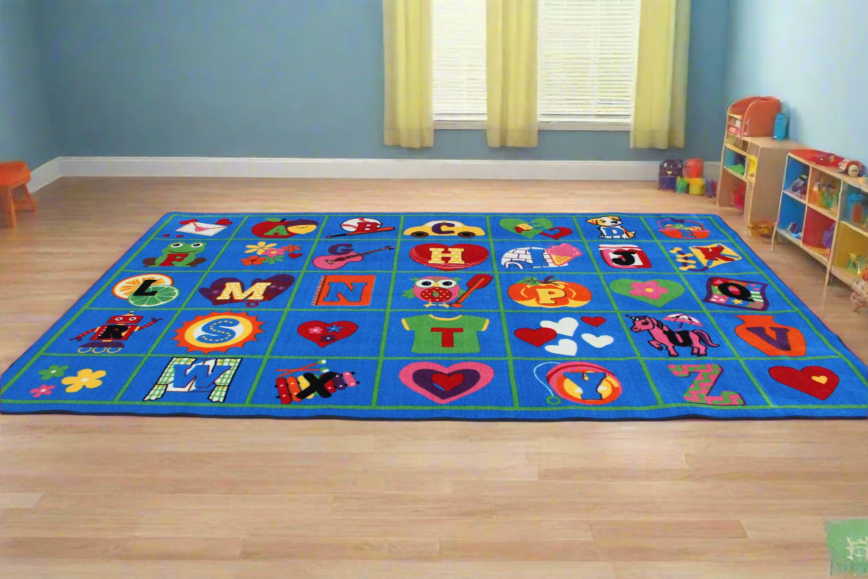 Love Letter's Primary Educational Classroom Area Rug 7'6" x 12' H2678