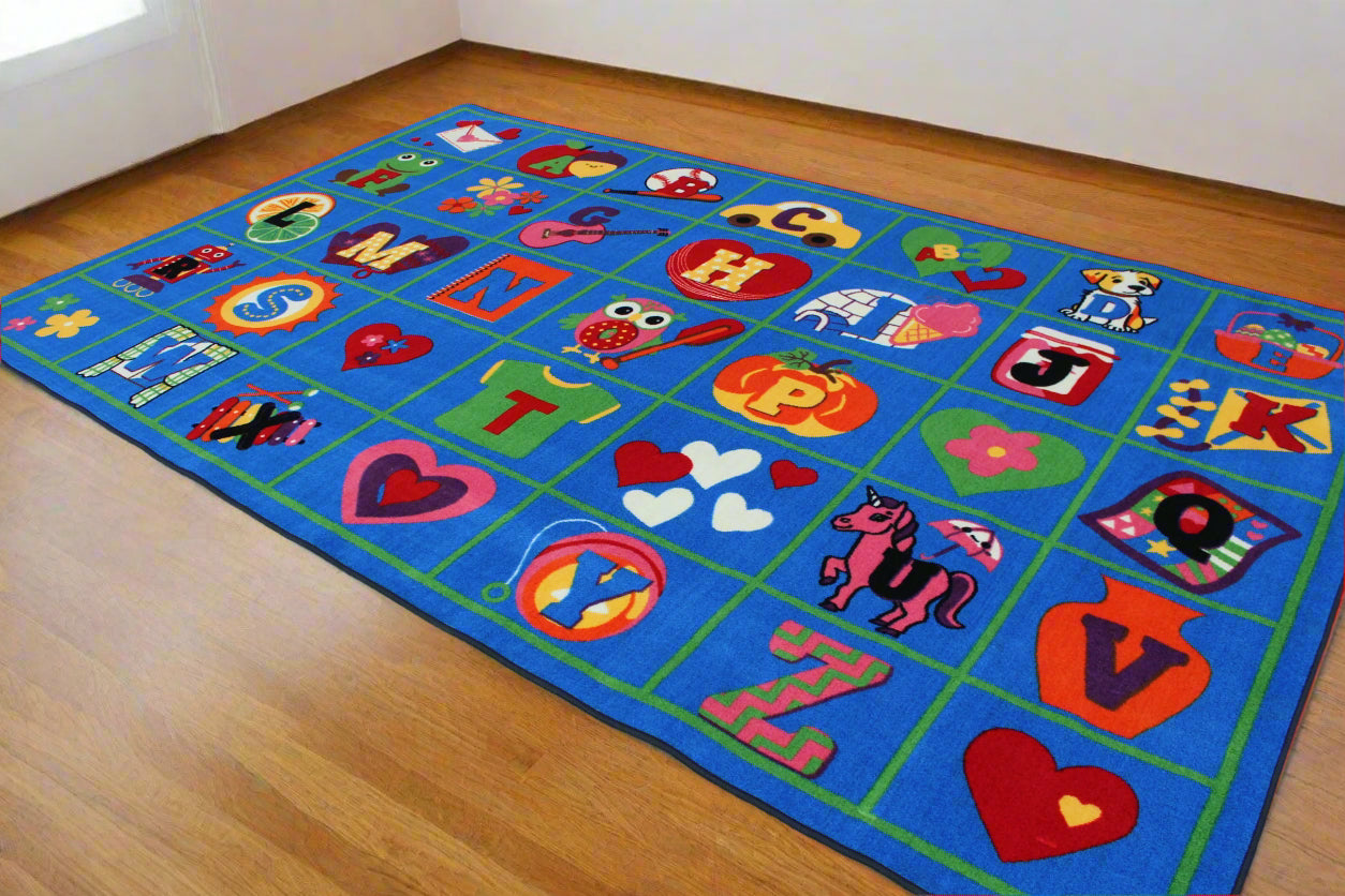 Love Letter's Primary Educational Classroom Area Rug 7'6" x 12' H2678