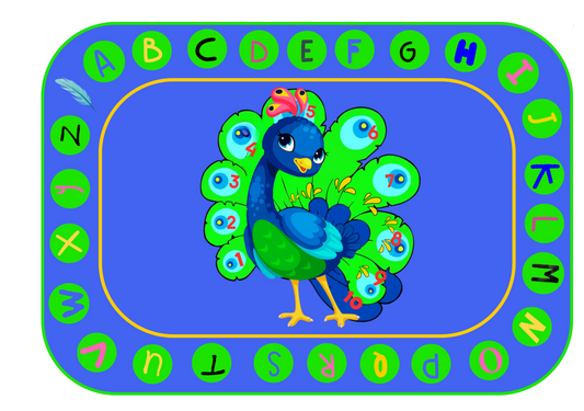 Proud to Learn - Peacock Classroom Area Rug 6'x9'