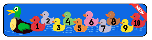 Ducks In A Row Educational Classroom Area Rug 3' x 12' Runner G0231