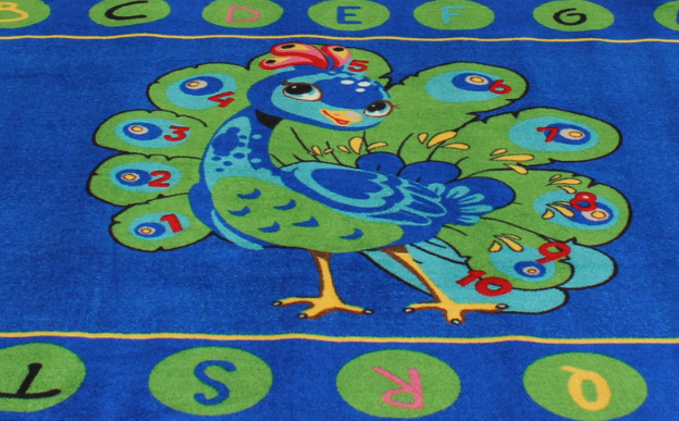 Proud to Learn - Peacock Classroom Area Rug 6'x9'