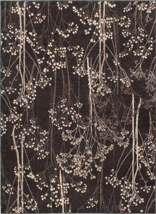 Blooming Brown Area Rug full