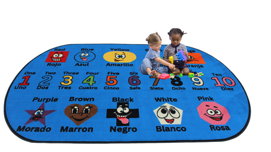 Creative Ways to Use a Shapes, Colors, Words, and Numbers Rug in Daycare Classrooms