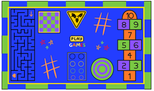 Benefits of our "Let's Play Games" Rug