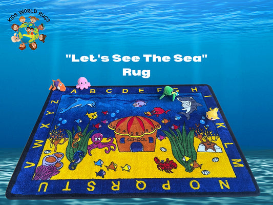 see the sea classroom area rug