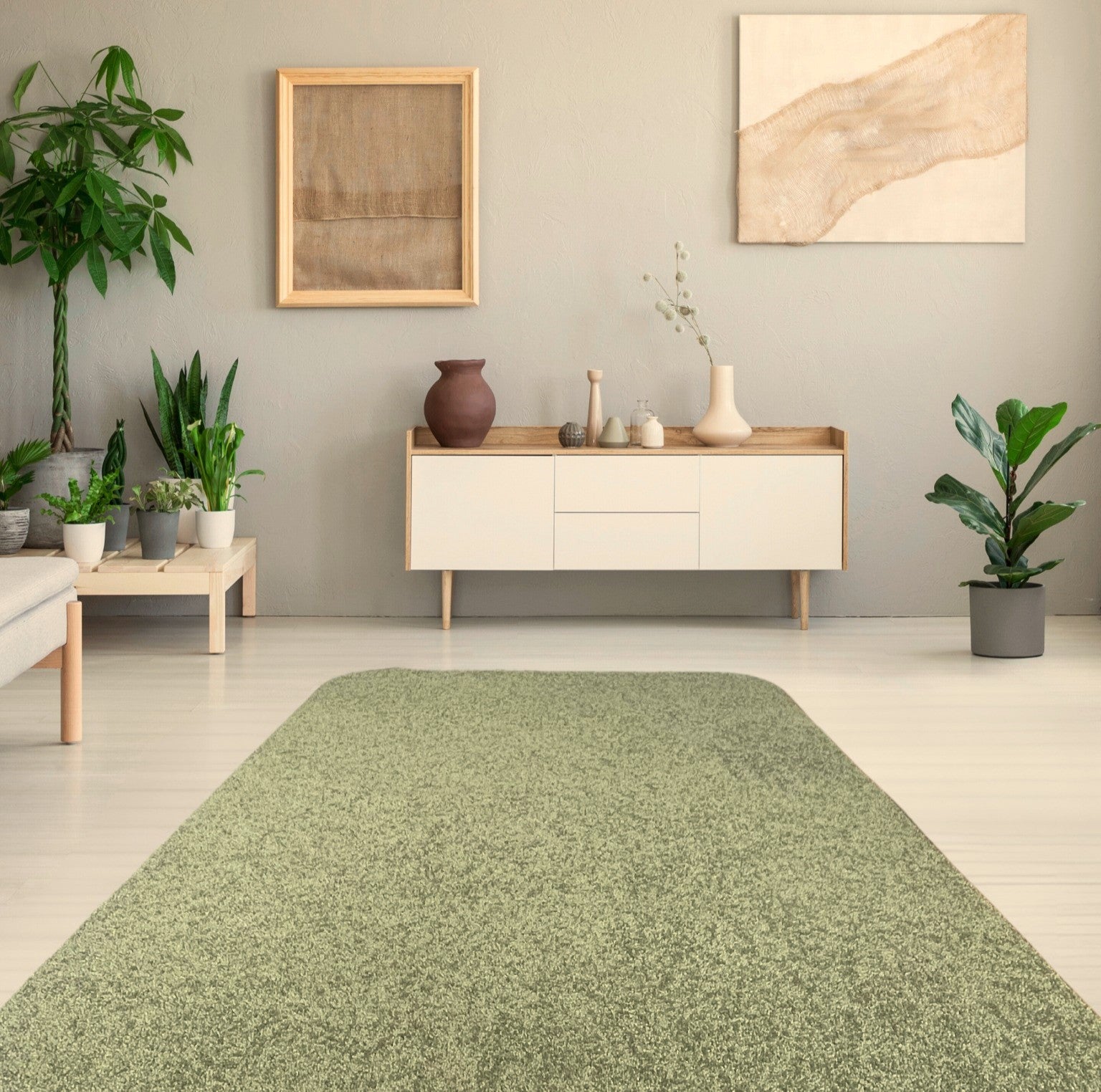 Celery Green Area Rug - Plush and Customizable | Kids Rug World