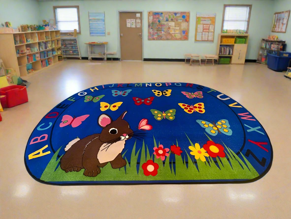 Button Classroom Rug Educational Classroom Rugs - Interactive Learning Rugs | Kids Rug World