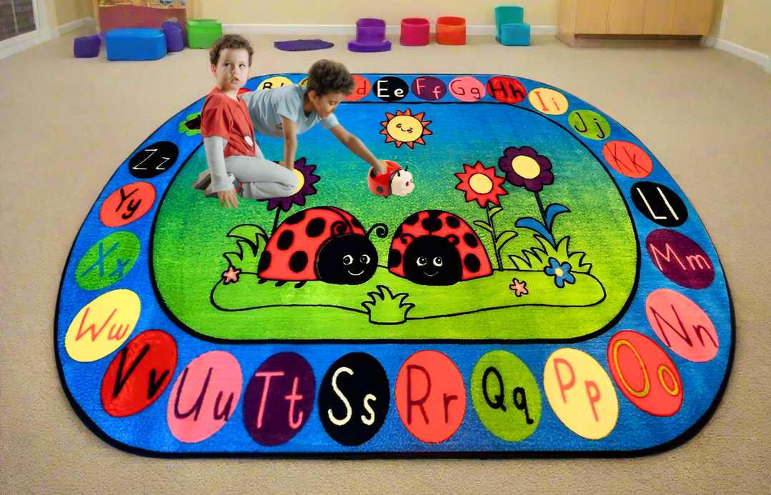 Bugs In A Rug Classroom Area Rug 8' x 10' - Kids Rug World
