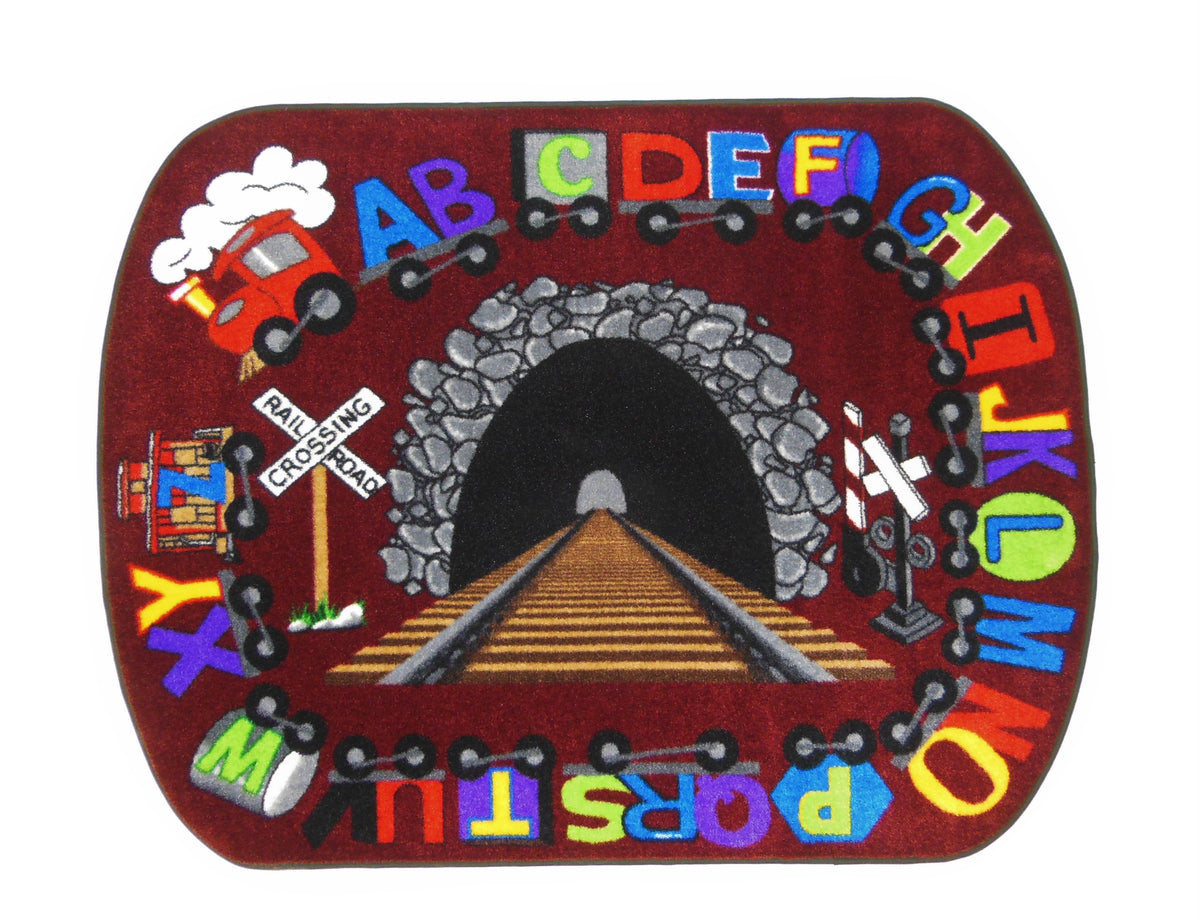 Classroom Train Rug Alphabet Express Train Classroom Classroom Seating Area Rug – Kids Rug ...