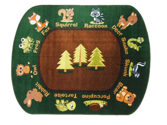 Baby Forest Classroom Seating Area Rug