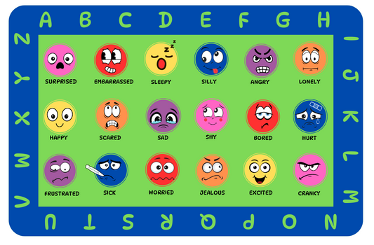 How Are You Feeling Educational Classroom Area Rug 6' x 9' H2665