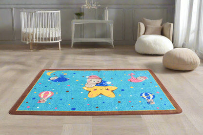 Hush Little Baby Nursery Rhyme Classroom Area Rug 6' x 9'