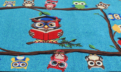 Reading is a Hoot - Owl Classroom Area Rug 6'x9'