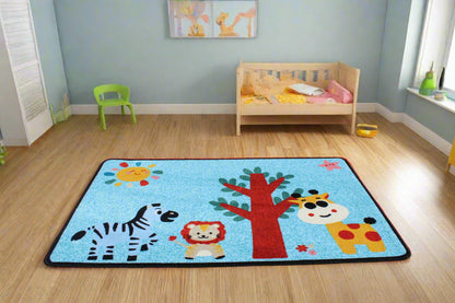 Boho Safari Classroom Area Rug 3'10 x 6'