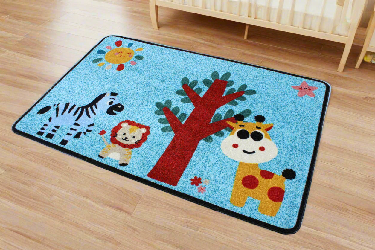 Boho Safari Classroom Area Rug 3'10 x 6'