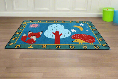 Forest Babies Boho Classroom Area Rug 6' x 9'