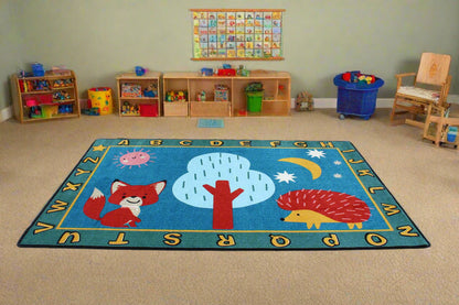 Forest Babies Boho Classroom Area Rug 6' x 9'