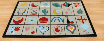 Boho Vibes Seating Classroom Area Rug 7'6" x 12'