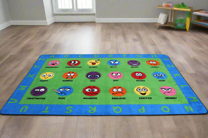 How Are You Feeling Educational Classroom Area Rug 6' x 9' H2665