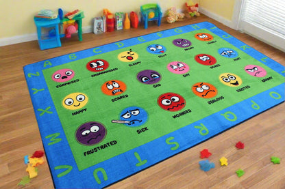 How Are You Feeling Educational Classroom Area Rug 6' x 9' H2665
