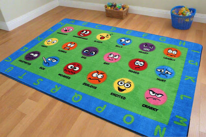 How Are You Feeling Educational Classroom Area Rug 6' x 9' H2665