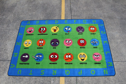 How Are You Feeling Educational Classroom Area Rug 6' x 9' H2665