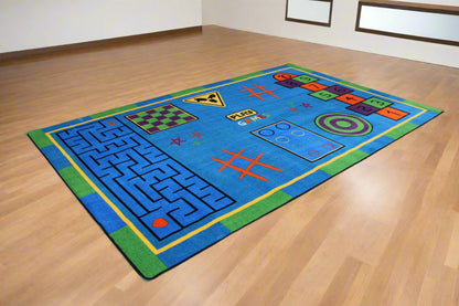 Let's Play Games Educational Classroom Area Rug 7'6" x 12' H2680