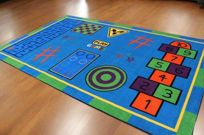 Let's Play Games Educational Classroom Area Rug 7'6" x 12' H2680