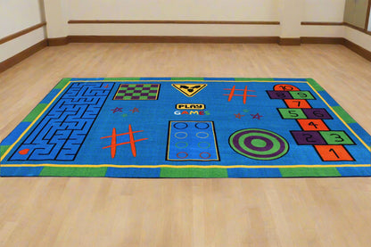 Let's Play Games Educational Classroom Area Rug 7'6" x 12' H2680