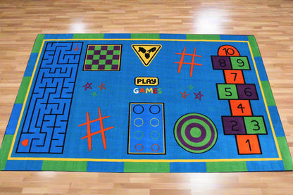 Let's Play Games Educational Classroom Area Rug 7'6" x 12' H2680