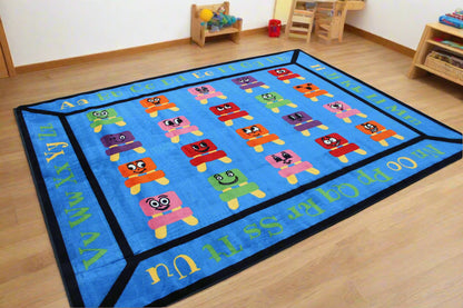 Cheerful Chairs Alphabet Seating Area Rug 7'6" x 10'