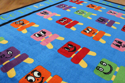 Cheerful Chairs Alphabet Seating Area Rug 7'6" x 10'
