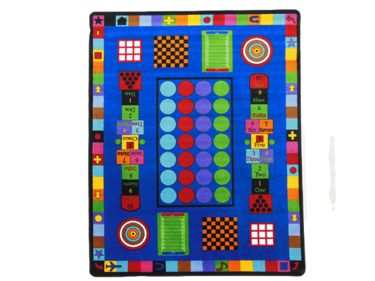 Game Time Educational Classroom Area Rug