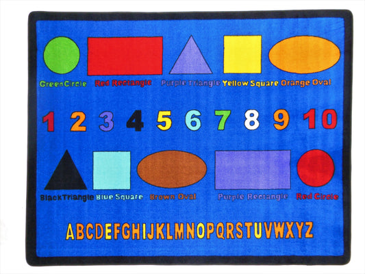 Shapes Educational Classroom Area Rug