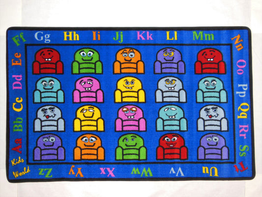 Silly Seats Educational Classroom Area Rug