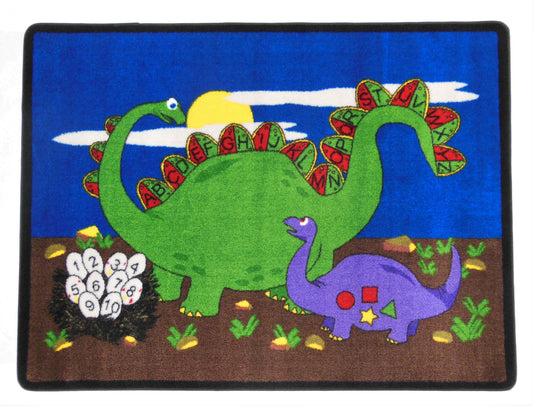 Dinosaur Land Educational Classroom Area Rug