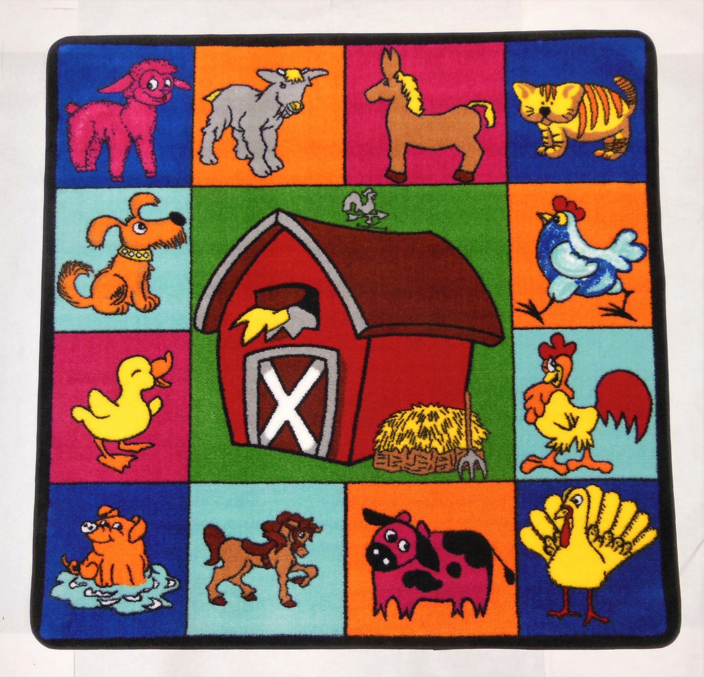 Farm for Babies Educational Classroom Area Rug