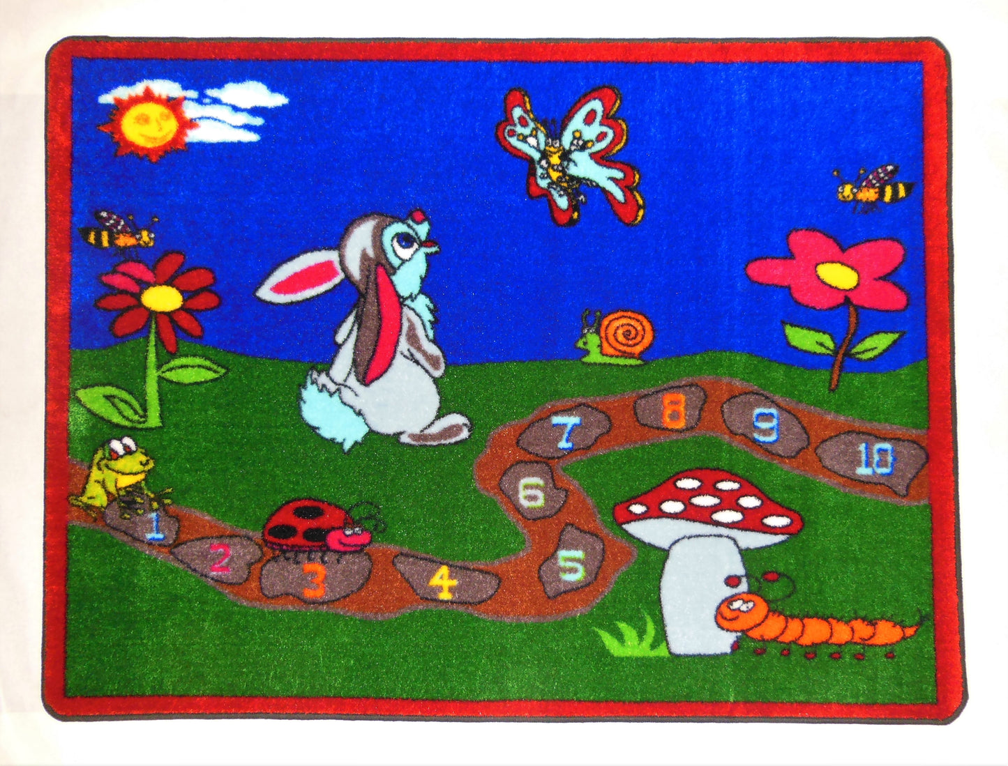 Spring Day Educational Classroom Area Rug